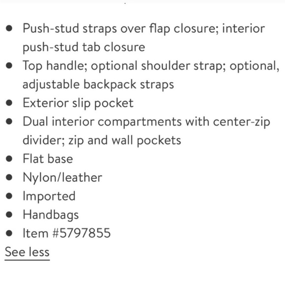 AllSaints Sid black nylon and leather backpack like new - Picture 5 of 11